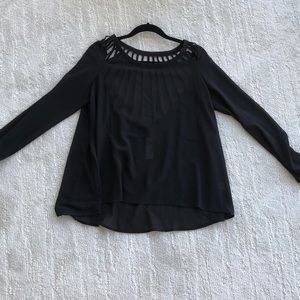 Sheer black blouse